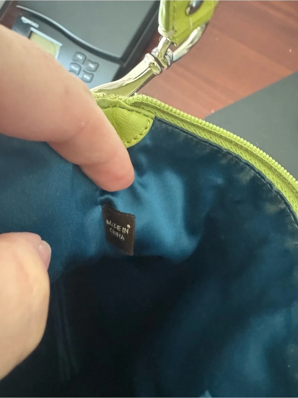 Coach Lime Green Signature Crossbody Bag